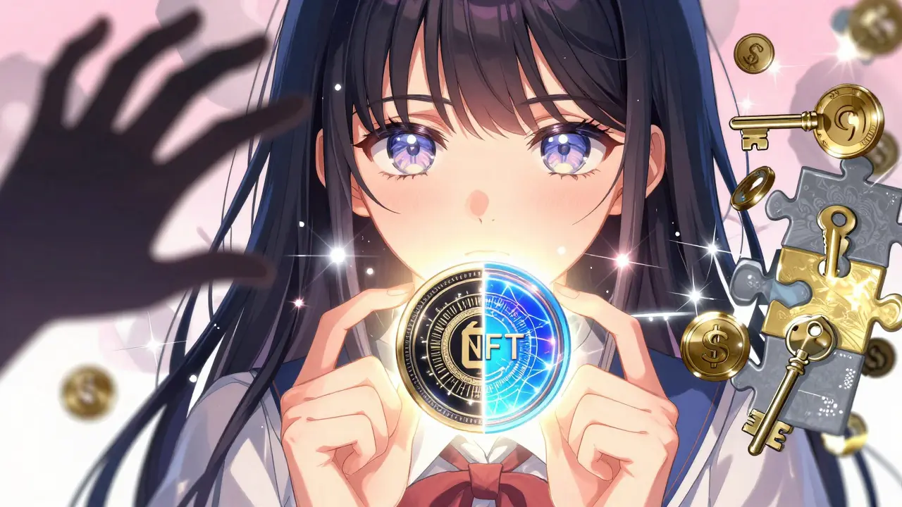 Manga character weighing privacy vs ease in NFT marketplaces