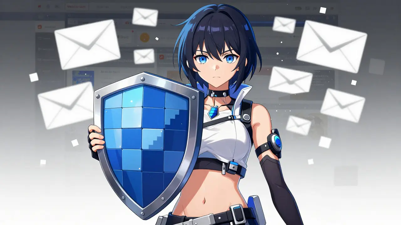 Anime character protecting against crypto scams