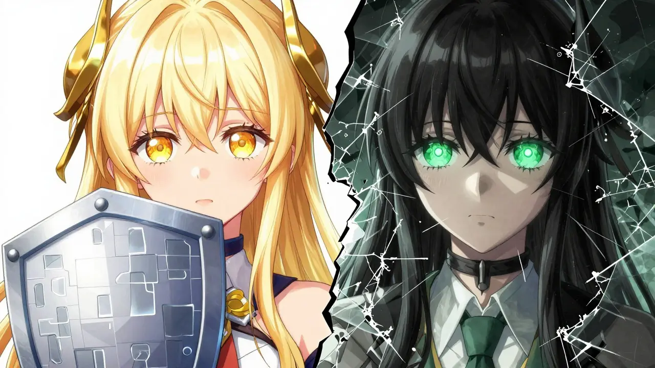 Manga illustration showing legitimate exchange vs deceptive lookalike clone